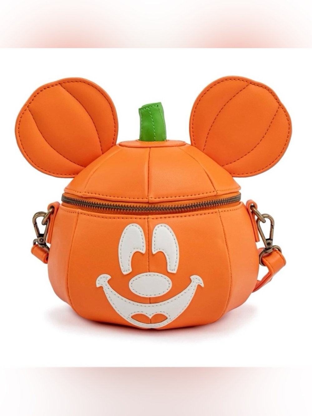 Loungefly Mickey O’Lantern Pumpkin Crossbody Bag Disney Glow in the Dark NEW
